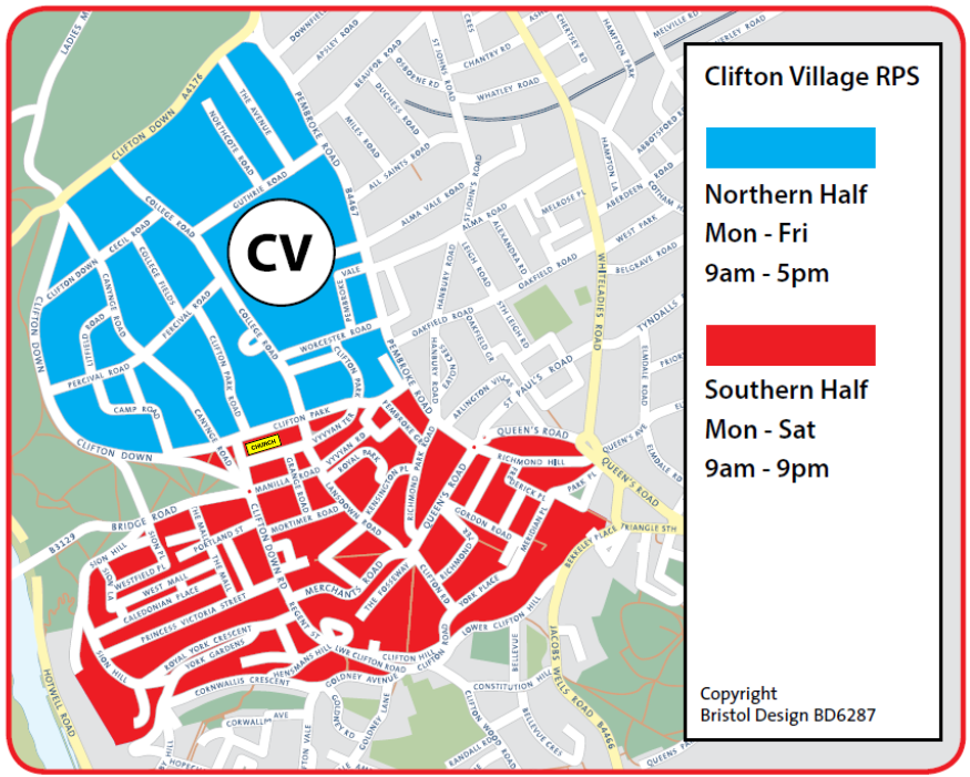 CV Parking Zone Map